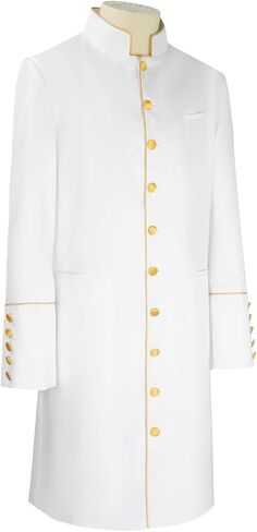chigemianbaoba Men's Short Cassock Church Choir Minister Robe Pulpit Liturgical Clergy Robe Coat in Saudi Arabia