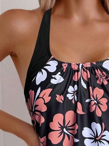 Verdusa Women's 2 Pieces Floral Printed Spaghetti Strap Swimming Suit Sportswear Set in Saudi Arabia