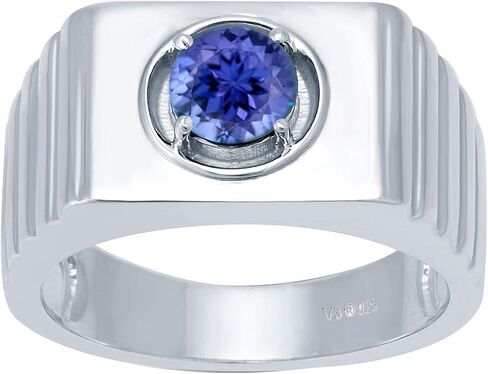 Sterling Silver with Natural Choice of Gemstone Solitaire Ring for Men's in Saudi Arabia