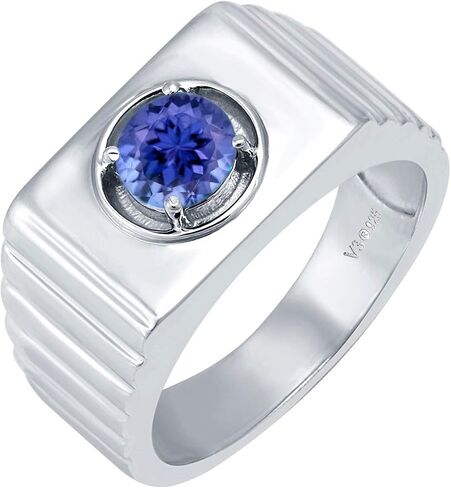 Sterling Silver with Natural Choice of Gemstone Solitaire Ring for Men's in Saudi Arabia