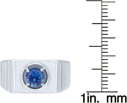 Sterling Silver with Natural Choice of Gemstone Solitaire Ring for Men's in Saudi Arabia