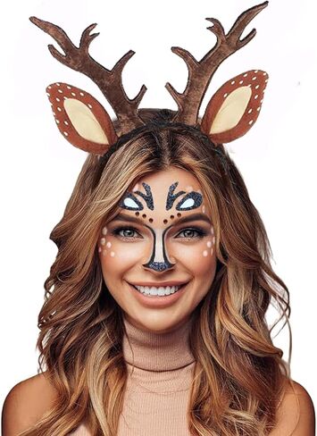 eyigylyo عيد الميلاد الغزلان قرون زي الملحقات الرنة عقال مع قرون الوشم للنساء، قرون حزب رئيس الفرقة الرنة الكبار زي مجموعة لعطلة عيد الميلاد in Kuwait