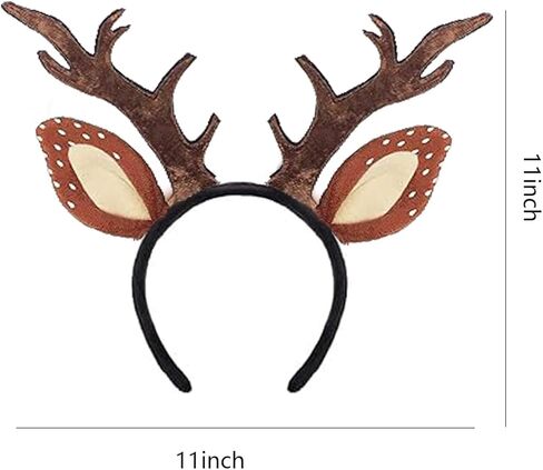 eyigylyo عيد الميلاد الغزلان قرون زي الملحقات الرنة عقال مع قرون الوشم للنساء، قرون حزب رئيس الفرقة الرنة الكبار زي مجموعة لعطلة عيد الميلاد in Kuwait