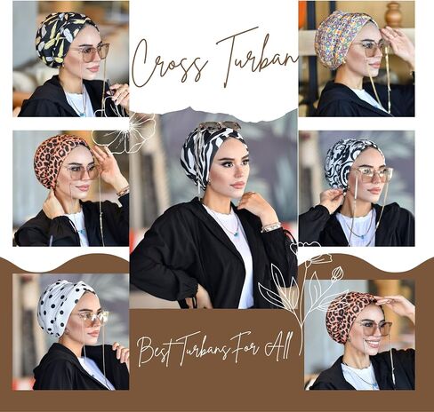 Cross Turban-Turbans for Women-Hijab for Women|Hair Wraps-Head Wraps for Women|Hijab Undercap-Caps-Instant Hijab in Saudi Arabia