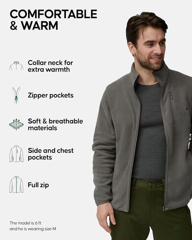 سترة DANISH ENDURANCE للرجال من الصوف الدقيق، حرارية، سحاب كامل، قابلة للتنفس in Kuwait