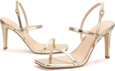 Women's Strappy High Heeled Sandals Open Toe Ankle Strap heels Comfy Weddings Shoes in Saudi Arabia