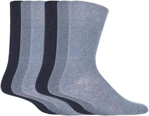 Gentle Grip - 6 Pairs Mens non elastic diabetic socks 7-12 in Saudi Arabia
