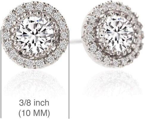 A+O Bridesmaid Gift, Crystal Stud Post or Clip-on Earrings in Silver, Gold, Rose Gold in Kuwait