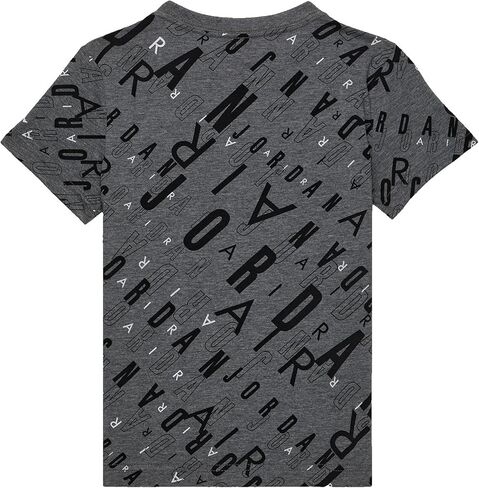 تي شيرت Jordan Boy's Jumpman HBR مطبوع بالكامل بأكمام قصيرة (الأطفال الصغار/الأطفال الصغار) Carbon Heather 6 (طفل صغير) in Kuwait
