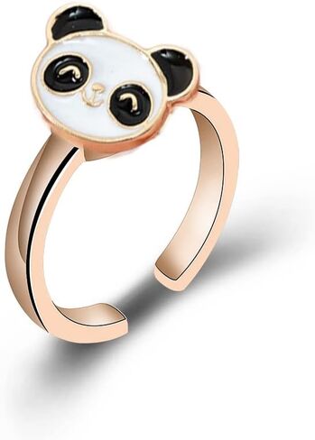 COLORFUL BLING Cute Cartoon Spinner Strawberry Planets Flowers Rings for Little Girls Adjustable Fidget Rotating Lovely Mushroom Ring Anxiety Women Jewelry in Saudi Arabia