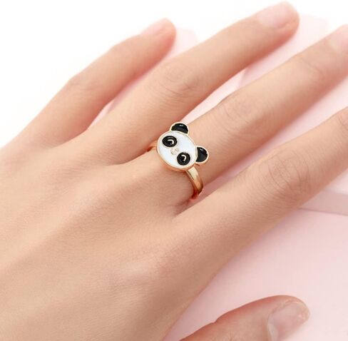 COLORFUL BLING Cute Cartoon Spinner Strawberry Planets Flowers Rings for Little Girls Adjustable Fidget Rotating Lovely Mushroom Ring Anxiety Women Jewelry in Saudi Arabia