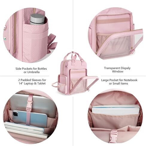 Prokva Ita Backpack Pin Display Bag with Inserts for Pins, Cute Ita Bag for Anime Cosplay and Concert, Pink (Patent Design) in Saudi Arabia