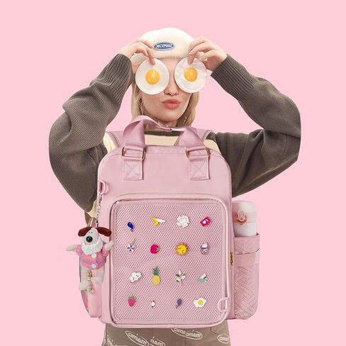 Prokva Ita Backpack Pin Display Bag with Inserts for Pins, Cute Ita Bag for Anime Cosplay and Concert, Pink (Patent Design) in Saudi Arabia