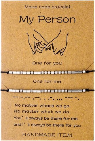 RINTOLER Stainless Steel Morse Code Bracelet for Women Men, Pinky Promise Couple Distance Matching Secret Message Bracelet Handmade Adjustable Bracelet in Saudi Arabia