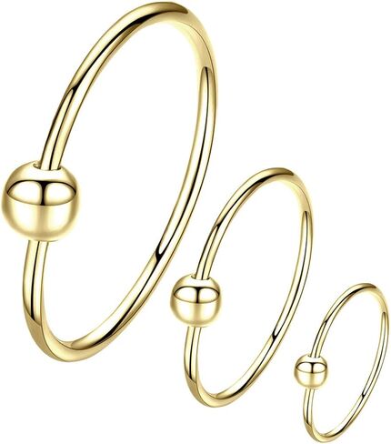 Sterling Silver Cartilage Earrings Gold/Black/Rose Hypoallergenic Mini Tiny Small Huggie Hoops Ear Piercing Helix Endless Ball Bead Nose Sleeper Earrings for Women in Saudi Arabia