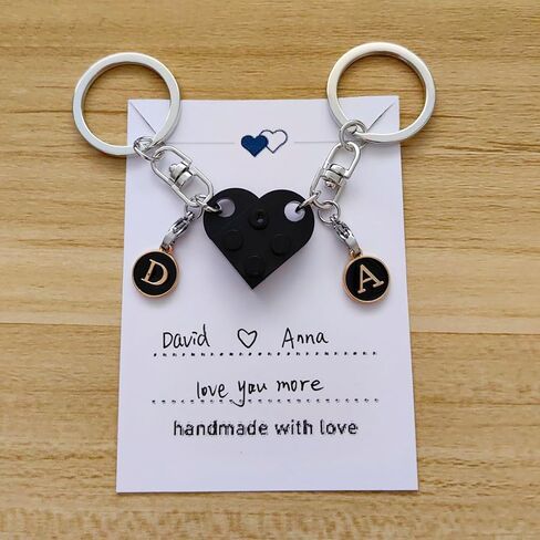 ميميكس سلسلة مفاتيح شخصية متطابقة على شكل قلب للزوجين للصديق والصديقة وعيد الحب والكريسماس in Kuwait