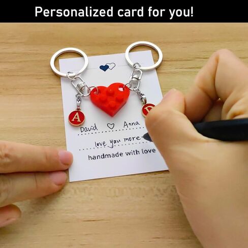 ميميكس سلسلة مفاتيح شخصية متطابقة على شكل قلب للزوجين للصديق والصديقة وعيد الحب والكريسماس in Kuwait