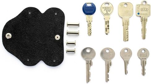 حامل مفاتيح جلدي ذكي من جيمي جاكوبس - KEY BOY - منظم مفاتيح لما يصل إلى 12 مفتاحًا للرجال والنساء in Kuwait