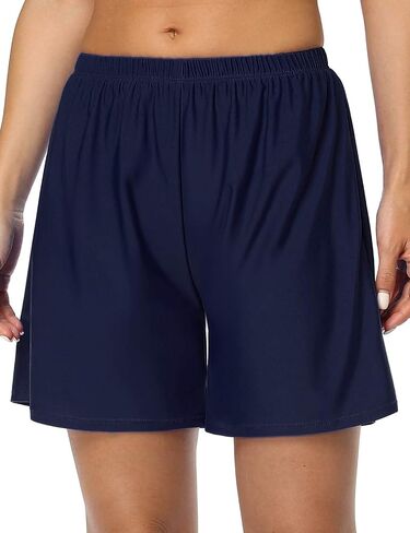 Mycoco Women's Swim Shorts Loose Boyshort Swimsuit Bottom Boardshorts with Brief in Saudi Arabia