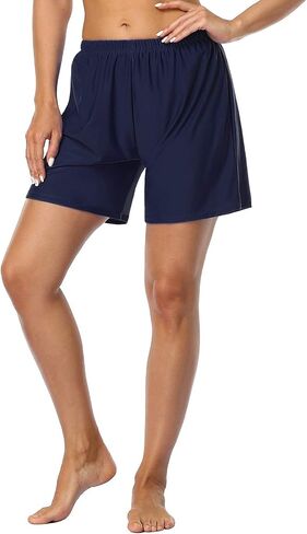 Mycoco Women's Swim Shorts Loose Boyshort Swimsuit Bottom Boardshorts with Brief in Saudi Arabia