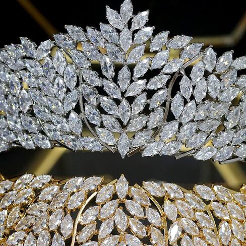 Jorsnovs كامل الزركون الزفاف التيجان والتيجان زركون مسابقة الشعر مجوهرات أغطية الرأس لفستان Quinceanera in Saudi Arabia
