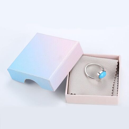 Florideco 925 الفضة الاسترليني خواتم القمر الفيروز خواتم المزاج خواتم للنساء حجر القمر خاتم اصبع القدم فتاة اصبع القدم الدائري ميدي الدائري النساء اليدوية خاتم الأحجار الكريمة خواتم in Kuwait