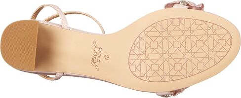 Jewel Badgley Mischka Desirie Ruffle Block Heel Sandal in Saudi Arabia