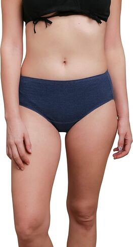 Cottonique Women's Latex-Free Waist Brief Made from 100% Organic Cotton (2/Pack | Melange Brown) in Saudi Arabia