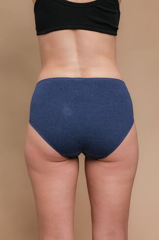 Cottonique Women's Latex-Free Waist Brief Made from 100% Organic Cotton (2/Pack | Melange Brown) in Saudi Arabia
