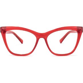 Zeelool Stylish TR90 Oversized Cat Eye Glasses with Non-prescription Clear Lens for Women Raegan OT964573 in Saudi Arabia