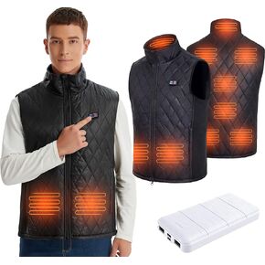 Deceny CB Heated Vest for Men Women, Heated Vest with Battery Pack Included Rechargeable, Electric Heated Jacket for Hunting Camping（Dark black,XL）, Dark Black, XL in Kuwait