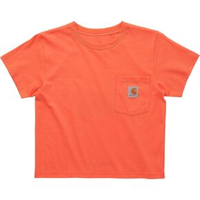 Carhartt Girls' Little Short-Sleeve Logo Stack T-Shirt in Saudi Arabia