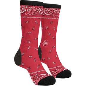 Yaateeh Elegant Flower Funny Novelty Socks Unisex Crazy Crew Dress Socks in Saudi Arabia