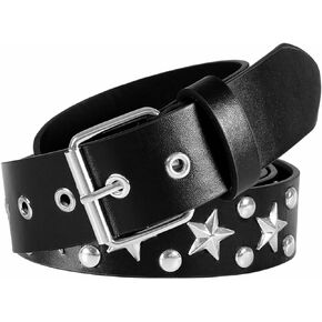 MILAKOO Punk Leather Waist Belt for Women Vintage Accessories for Hippie Skateboarding Enthusiasts