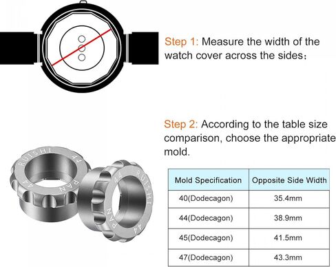 uxcell Watch Case Opener Dies, Case Remover Tool Screw Back Opener for 44mm Watch Repair, Chrome Steel Black in Saudi Arabia
