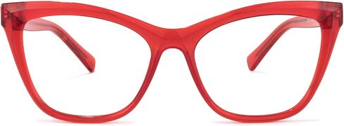 Zeelool Stylish TR90 Oversized Cat Eye Glasses with Non-prescription Clear Lens for Women Raegan OT964573 in Saudi Arabia