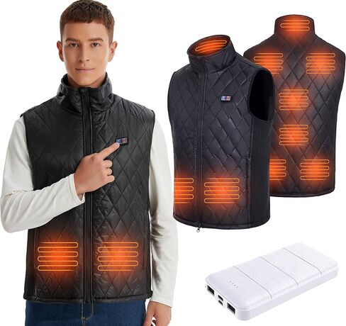 Deceny CB Heated Vest for Men Women, Heated Vest with Battery Pack Included Rechargeable, Electric Heated Jacket for Hunting Camping（Dark black,XL）, Dark Black, XL in Kuwait