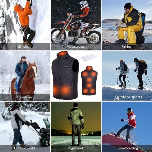 Deceny CB Heated Vest for Men Women, Heated Vest with Battery Pack Included Rechargeable, Electric Heated Jacket for Hunting Camping（Dark black,XL）, Dark Black, XL in Kuwait