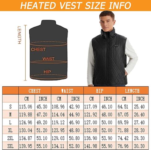 Deceny CB Heated Vest for Men Women, Heated Vest with Battery Pack Included Rechargeable, Electric Heated Jacket for Hunting Camping（Dark black,XL）, Dark Black, XL in Kuwait