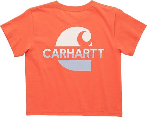 Carhartt Girls' Little Short-Sleeve Logo Stack T-Shirt in Saudi Arabia