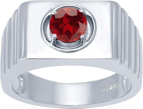 Sterling Silver with Natural Choice of Gemstone Solitaire Ring for Men's in Saudi Arabia