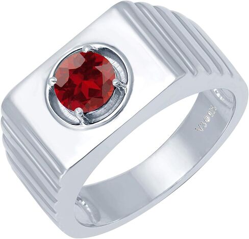 Sterling Silver with Natural Choice of Gemstone Solitaire Ring for Men's in Saudi Arabia