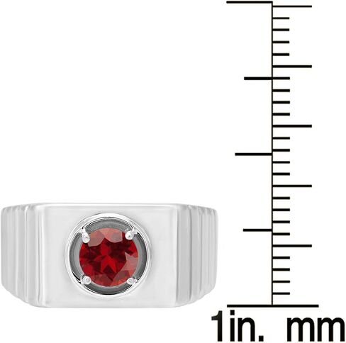 Sterling Silver with Natural Choice of Gemstone Solitaire Ring for Men's in Saudi Arabia