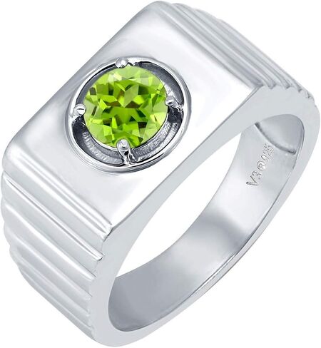 Sterling Silver with Natural Choice of Gemstone Solitaire Ring for Men's in Saudi Arabia
