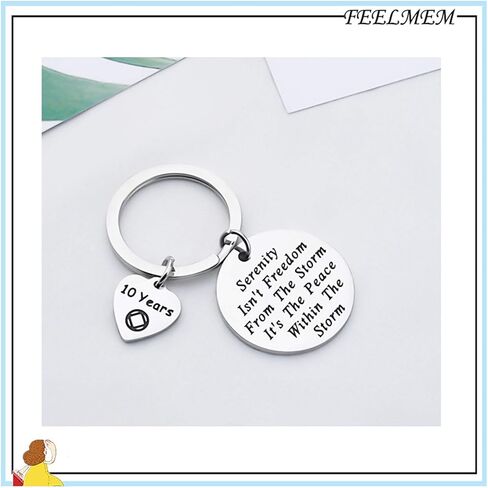 FEELMEM NA Recovery Gift 1 Year 18 Months 2 Years 3 Years NA Sobriety Anniversary Keychain NA Recovery Gift in Saudi Arabia