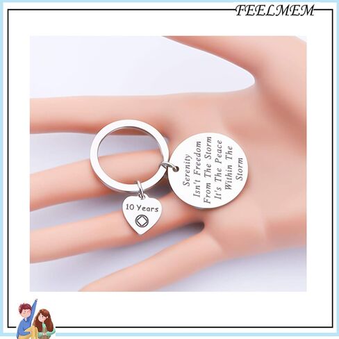 FEELMEM NA Recovery Gift 1 Year 18 Months 2 Years 3 Years NA Sobriety Anniversary Keychain NA Recovery Gift in Saudi Arabia