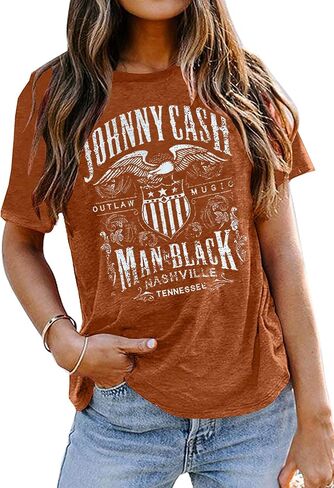 Country Music Tshirt for Women Vintage Nashville Tennessee Graphic Shirts Music Lovers Summer Vacation Top Shirt Tee in Saudi Arabia