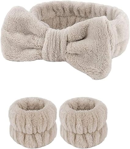Skincare Wristbands and Headbands for Washing Face Spa Headband for Washing Face for Women Girls Makeup Headband for Washing Face for Girls Women Wrist Towels for Washing Face and Headband in Saudi Arabia
