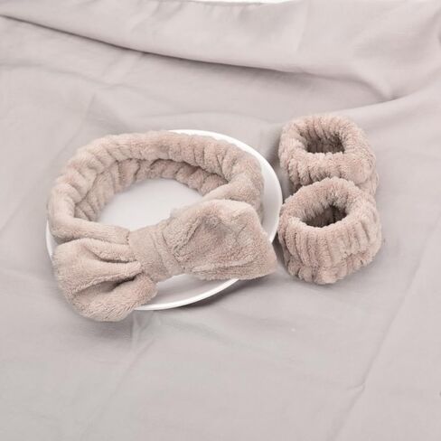 Skincare Wristbands and Headbands for Washing Face Spa Headband for Washing Face for Women Girls Makeup Headband for Washing Face for Girls Women Wrist Towels for Washing Face and Headband in Saudi Arabia