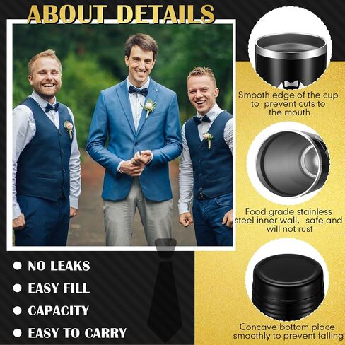 Suclain Set of 6 Groomsmen Gifts 6 Pieces Tuxedo Gift Bag 6 Pairs Sunglasses 6 Pairs Socks 6 Pieces Tumbler for Groomsmen Proposal Wedding Bachelor Party in Saudi Arabia